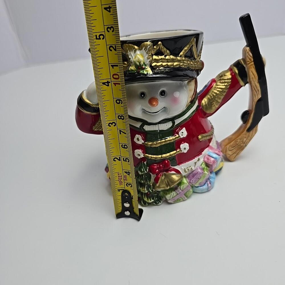 Vtg Christmas Snowman  Nutcracker  Pitcher Jug Tea Water Milk Hand Paintad 2005 - Picture 15 of 15